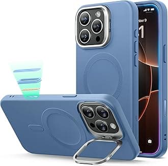 Design award winning series. ESR iPhone 16 Pro Max Case, MagSafe Compatible, Camera Control, Hidden Stand, Adjustable, Wireless Charging, US Military MIL Stand, Shockproof, Scratch Resistant, Lightweight, Smartphone Case, Premium Soft Material, Cloud-like Texture, iPhone 16 Pro Max Case, Classic Series