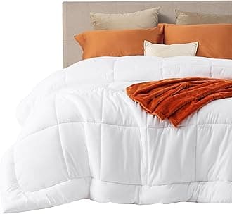 Bedsure Comforter Duvet Insert - Quilted Comforters California King Size, All Season Duvet, Down Alternative Bedding Comforter with Corner Tabs(White,California King 96"x102")
