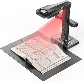 CZUR ET MAX Professional Book Scanner, 38MP Document Camera, Laser Curve-Flatten, USB High Speed Document Scanner, 180+ Languages OCR, Capture A3, Support HDMI, for Windows/MacOS/Linux