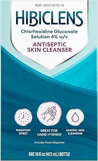 Antimicrobial and Antiseptic Soap and Skin Cleanser – Foaming Pump Included – 16 oz – for Home and Hospital – 4% CHG