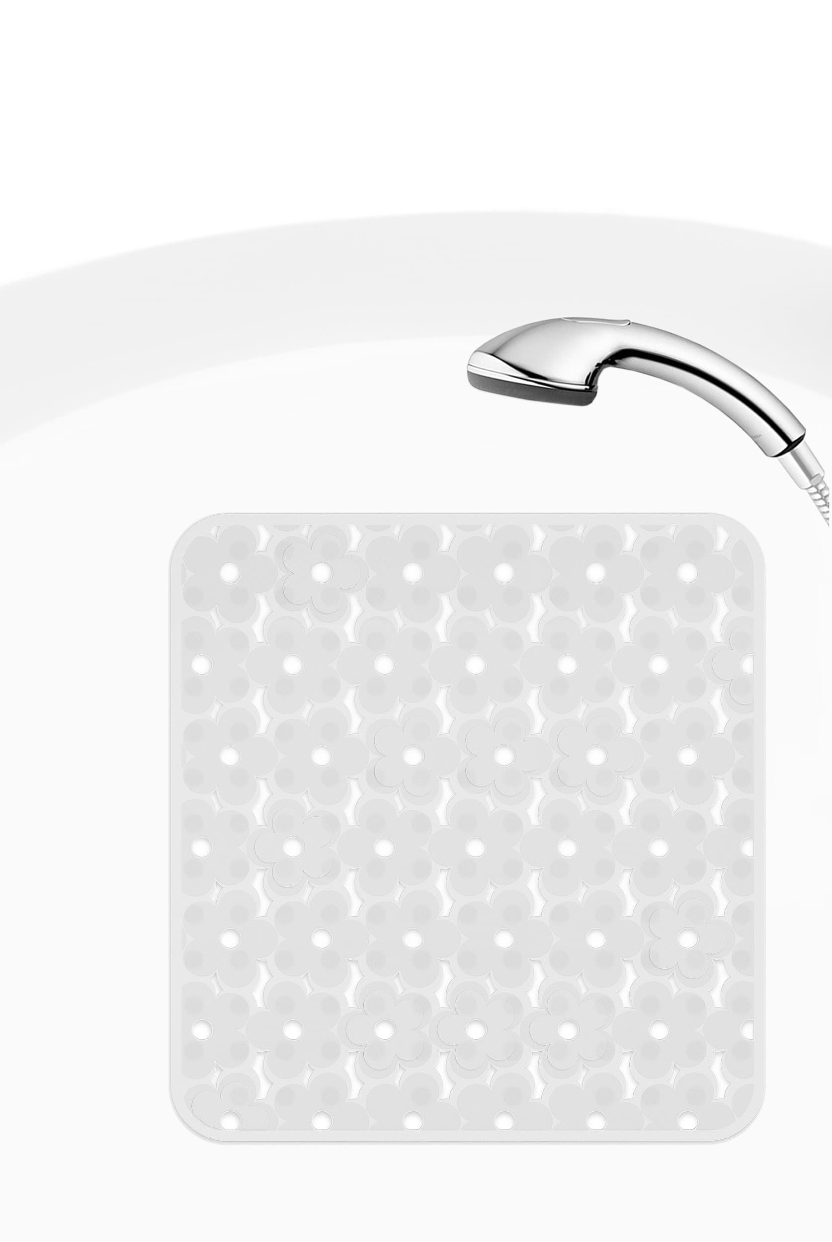 Square Non slip shower bath mat mat Antislip Bath Mat Shower Mat, Clear, transparent, Duscheinlage 53x53cm