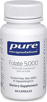Pure Encapsulations - Folate 5,000 - Activated Vitamin B9 as 5-Methyltetrahydrofolate (5-MTHF) - 60 Capsules
