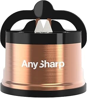 AnySharp Pro Metal Knife Sharpener with Suction, Copper