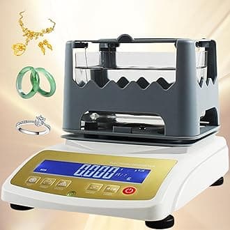 Digital Gold Purity Analyzer Meter ，K Value Tester & Density Meter for Gold Silver，Precious Metal Testing Machine ，Jewelry Tools，Electronic Purity Content Detector (WLD-300K)