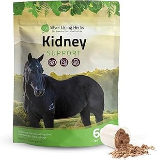 - Silver Lining Herbs Kidney Support Supplement for Horses - Horse Supplements for Kidney Health and Bladder Support - Complete with Chamomile, Garlic, Juniper Berry, and More - 1 lb 60-Day Supply