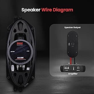 Pyle 3-Way Universal Car Stereo Speakers - 300W 4" x 10" Triaxial Loud Pro Audio Car Speakers Universal OEM Quick Change Component Speaker Vehicle Door Side Panel Mount Compatible with PL410BK (Pair)