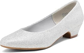 Womens Mid Block Heels Ladies Low Court Shoes Party Wedding Shoes Round Toe Pumps