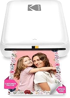 Step Instant Smartphone Photo Printer, Portable Mini Color Wireless Mobile Printer, Zink 2x3” (5.1x7.5 cm) Sticky-Back Photos, Bluetooth Compatible with iOS & Android Devices, Editing App, White
