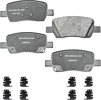 Premium SBC2381 Ceramic Rear Brake Pads for Hyundai Santa Cruz 2024-2022, Santa Fe 2023-2021, Kia Carnival 2023-2022, Sorento 2023-2021