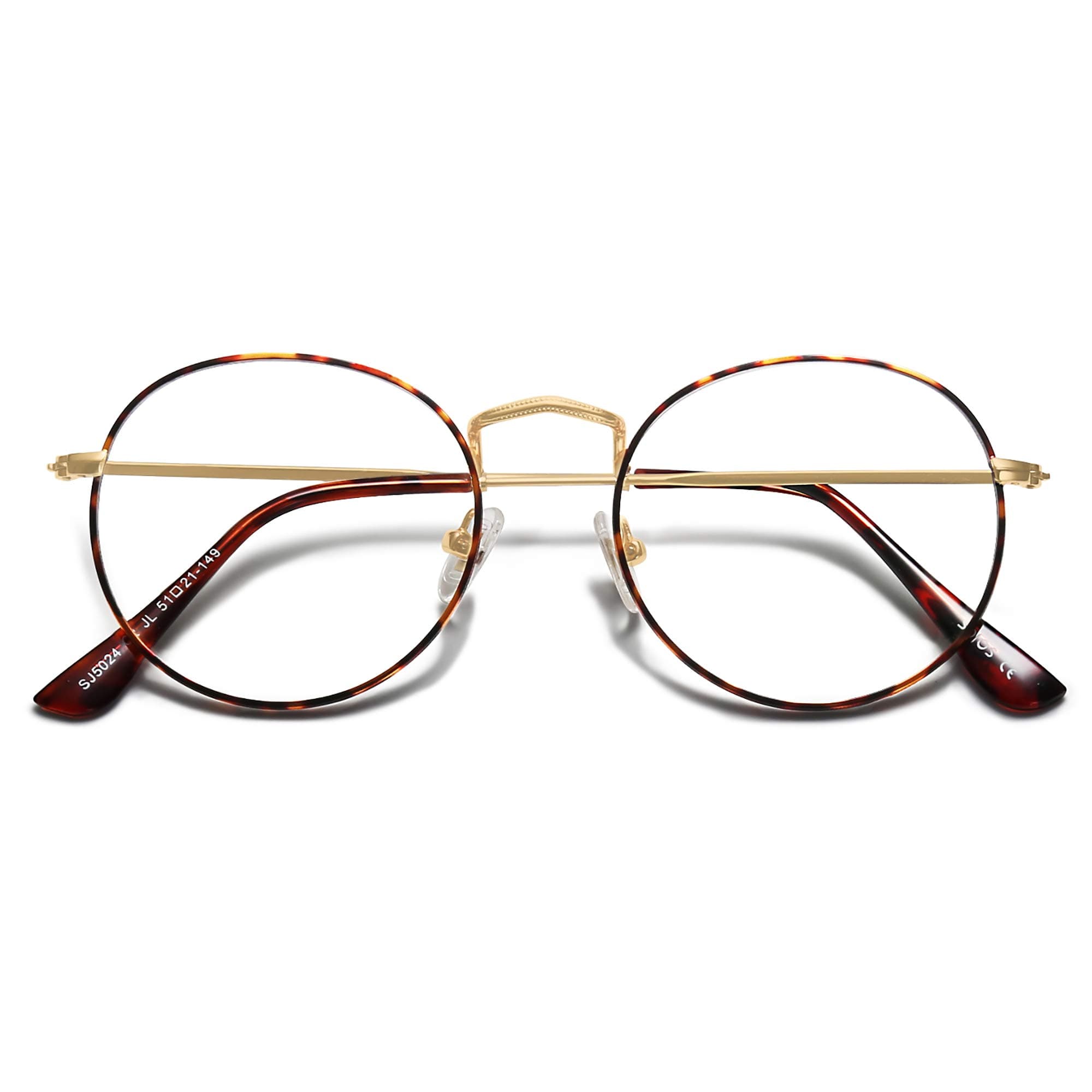 SOJOS Blue Light Blocking Computer Glasses Round Eyewear Anti Blue Light Lens Preppy Chic SJ5024B