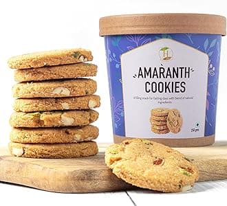 Healthy Lives® Amaranth Farali Biscuits Cookies for Fasting | Tasty, Healthy & Delicious Fast Cookies for Adults & Kids | Made with Jaggery, Butter Milk | No Added Sugar (250g, Pack of 1)