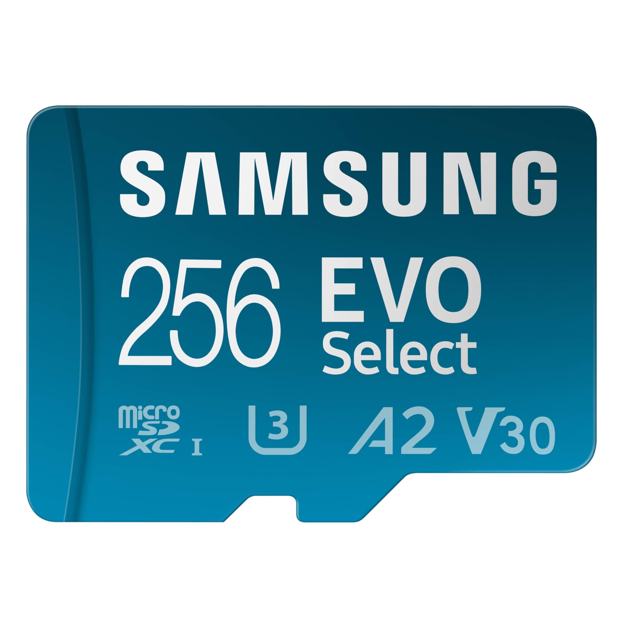 EVO Select microSDMemory Card + Adapter, 256GB microSDXC, Up-to 160 MB/s, 4K UHD, UHS-I, C10, U3, V30, A2, for Mobile Phone, Smartphones, Nintendo-Switch, and Tablets (MB-ME256SA/AM)