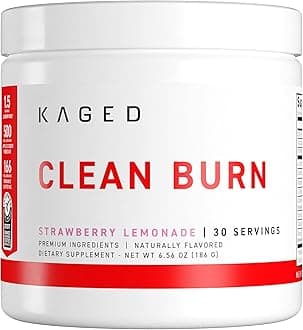 Kaged Clean Burn | Weight Loss Powder | CaloriBurn GP, L Carnitine, Coconut Water | Boost Metabolism, Energy, Focus | Strawberry Lemonade