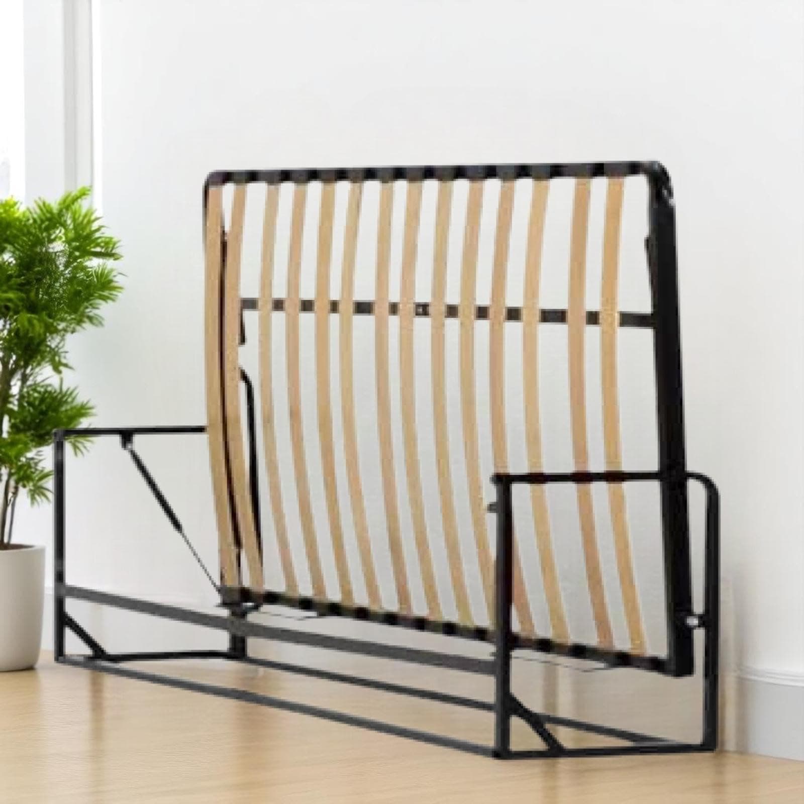 Murphy Bed - Classic Horizontal Wall Bed - Fold Up - Space Saving Folding Bed Frame - Pull Down (90 cm x 190 cm)