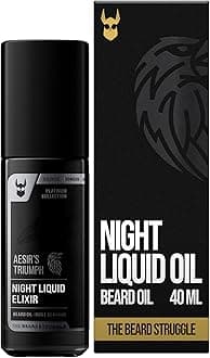 The Beard Struggle Night Liquid Elixir Beard Oil - Platinum Collection - Aesir's Triumph (1.35 Fl oz) - Beard Oil for Men - Natural Blend for Softens, Moisturizing, & Healthier Beard Growth
