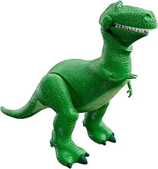 Disney and Pixar Toy Story Toys, Moving and Talking Rex Dinosaur Figure, Roarin’ Laughs, 10.8 Inches Tall with 40 Phrases and Mouth and Arm Motion, Kids Gift, HMM12