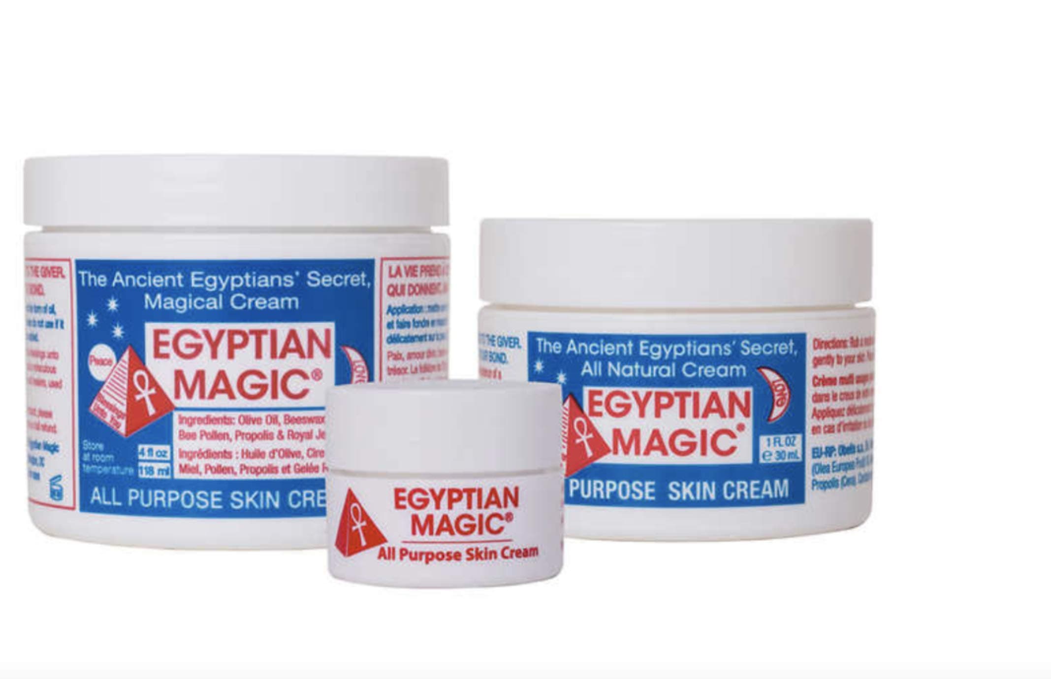 Egyptian Magic All Purpose Skin Cream Bundle - 3 items: 4 oz Jar + 1 oz Jar + .25 oz Jar