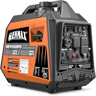 GENMAX Outdoor Power Equipment GM4000iSAPC Super Quiet Portable Inverter Generator EPA &CARB Compliant，Ideal for Home backup power.(4000iSAPC)