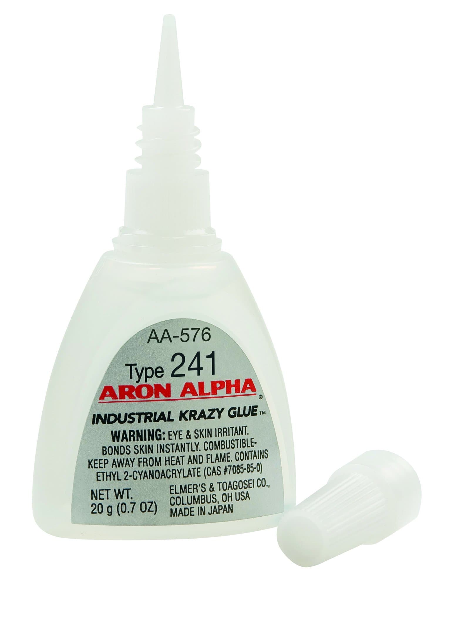 Aron Alpha Type 241 (40 CPS Viscosity) General Purpose Instant Adhesive with Medium Viscosity Suitable for Multiple substrates, 20 gm (0.7 oz) Bottle.