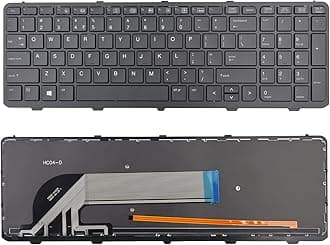 New Laptop Keyboard Replacement with Backlit Compatible with HP Probook 450 G0, 450 G1, 450 G2, 455 G1, 455 G2, 470 G0, 470 G1, 470 G2 Series Black US Layout