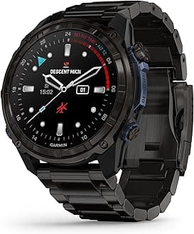 Garmin Descent™ Mk3i, Dive Computer and Multisport GPS Smartwatch, Air Integration, Black Titanium