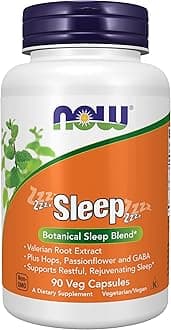 Supplements, Sleep with Valerian Root Extract Plus Hops, Passionflower and GABA, Botanical Sleep Blend*, 90 Veg Capsules