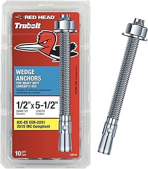 Red Head 1/2 in. x 5-1/2 in. Wedge Anchor 10CT