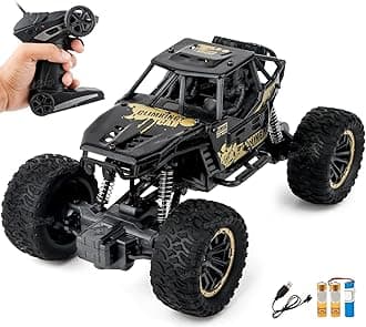 Zest 4 Toyz Remote Control Car for Kids Rock Crawler 2 Wd Monster Truck Offroad High Speed Climbing RC Car Toy Vehicle Car for Boys & Girls, Black