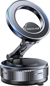 Miracase Car Phone Holder, [Upgraded Dual Metal Hook Clip] Universal Mobile Holder for Car, Hands Free Air Vent Phone Holder Car Compatible with iPhone/Samsung/Nokia and All 4.0"-7.0" Smartphones
