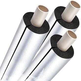 Pipe Insulation Lagging Antifreeze Foam Tube 4/5" Thickness Aluminum Foil Pipe Cover ID 3/5"-13-7/8" Solar Water Pipe Protection Cover for Air Conditioning Cold and Hot Pipe(89.0 mm x 20 mm x 95 cm)