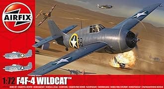 Airfix F-4 Wildcat 1:72 WWII Us Military Aviation Plastic Model Kit - Multicolor
