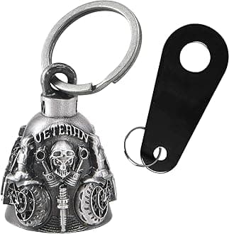 Dream Apparel Motorcycle Bell for Bikers Women Men W/Hanger, Biker Bell for Riders, Good Luck Riding Bell Moto Accessories