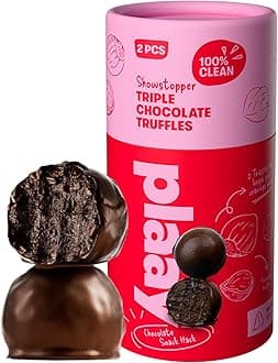 Triple Chocolate Truffles – Rich Dark Chocolate with Chocolate Chips & Cocoa Nibs – Clean Ingredients, Guilt-Free Indulgence, Keto-Friendly and Made with Premium Ingredients – 30g