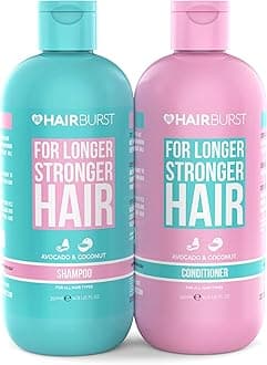 HAIR BURST Shampoo and Conditioner Set — SLS Free Hair Growth and Thickening Treatment for Women - Coconut and Avocado Scented - Suitable for All Types, Promotes Strong and Healthy Hair