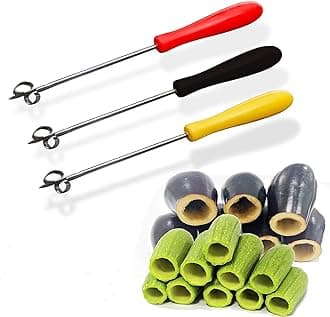 BonBalloon 3pcs Random Color Stainless Steel Vegetable Corer, 10" Long, Non-Slip Ergonomic Handle