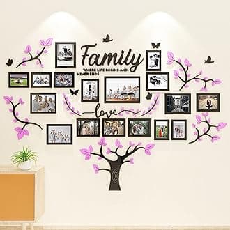 DIY Wall Decor Living Room Family Tree Wall Decor Sticker 3D Picture Frames Collage Wall Decor Living Room Wall Decor