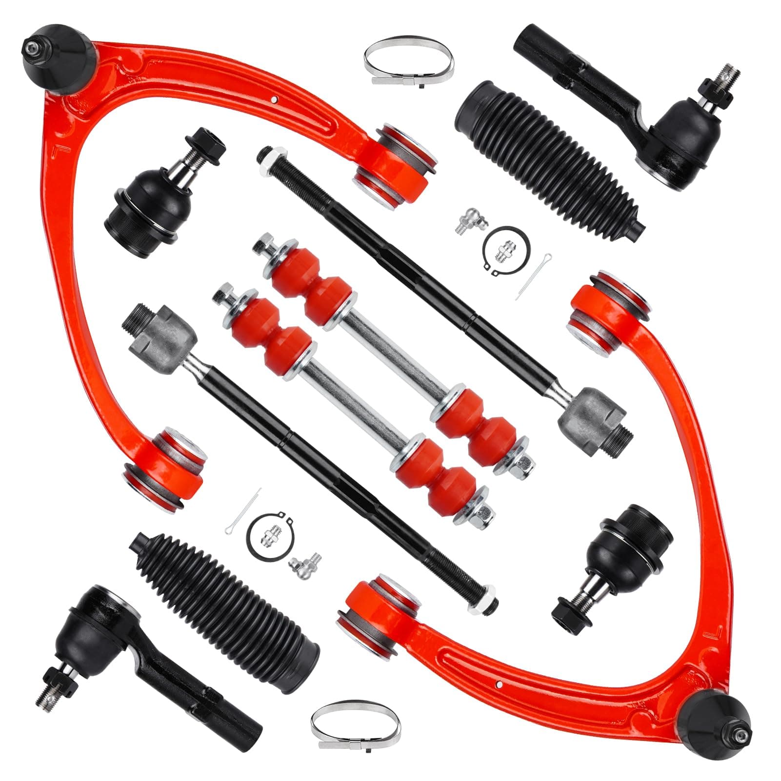 12PCS Front Upper Control Arm Suspension Kit for Chevy Silverado GMC Sierra 1500