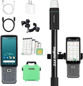 - RTK GNSS Survey Equipment with Network RTK Rover, Handheld Controller and Survey Software, GNSS RTK GPS with 60° Tilt and Built-in IMU, for Construction and Geodetic or Land Survey Layout Planning