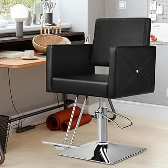 Salon Barber Chair, 360 Degree Swivel Professional Hairdressing Chair with Footrest, Adjustable Hydraulic Haircut Chair Shaving Styling Chair for Barber Shop Cosmetic Studio Beauty Salon