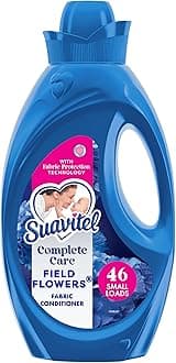 Suavitel Complete Liquid Fabric Softener, Fabric Conditioner, HE Compatible, 46 Small Loads, Field Flowers Scent, 46 fl oz Bottle