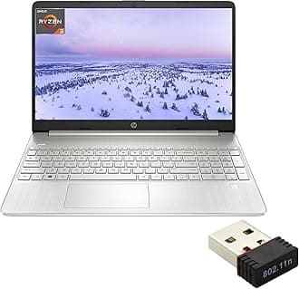HP 2023 Laptop, 15.6" HD Display, AMD Ryzen 3 5300U (4 cores), 12GB RAM, 512GB SSD, AMD Radeon Graphics, Wi-Fi, Bluetooth, Numeric Keypad, Windows 11 Home