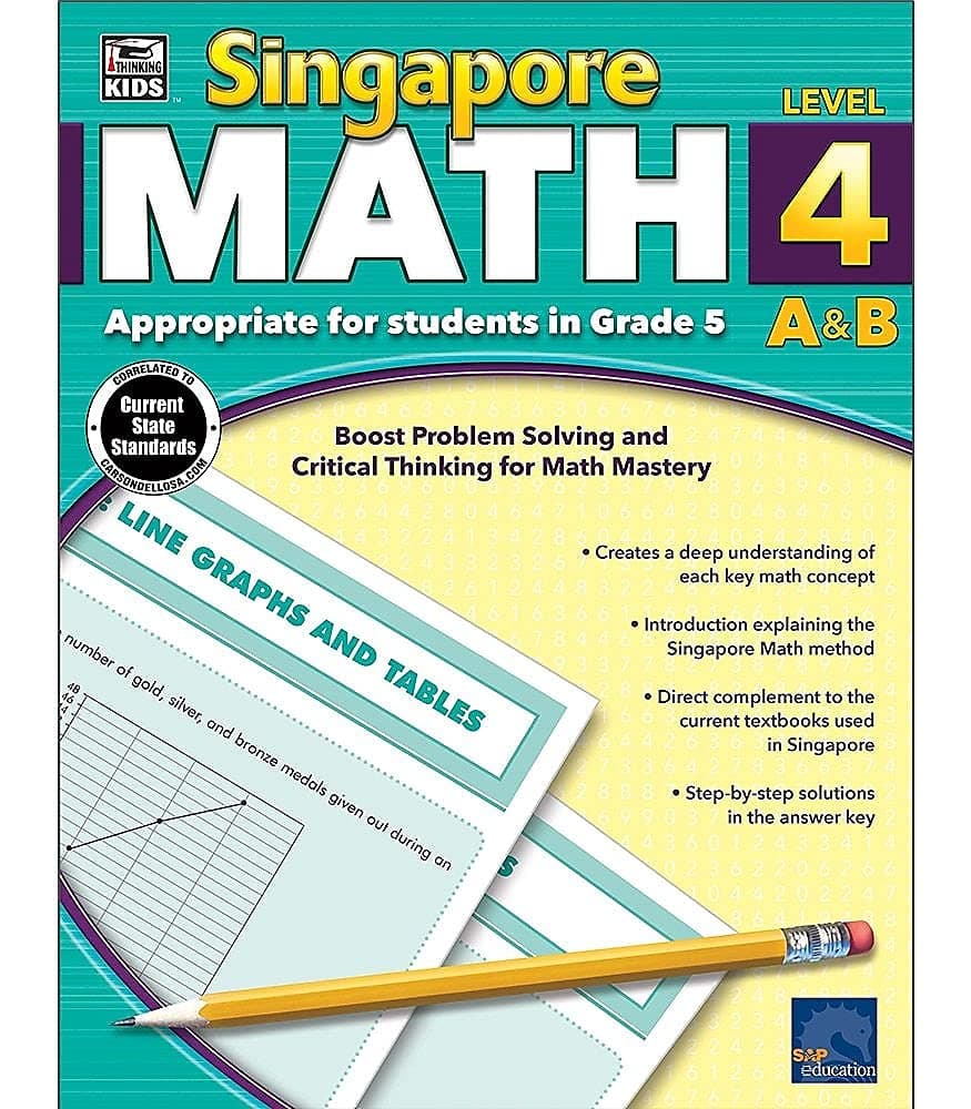 Singapore Math, Grade 5 Paperback – 5 January 2015