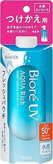 Biore UV Aquarich Watery Essence Sunscreen, SPF 50, 120 g, Fresh Pouch