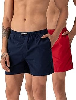 DAMENSCHMen's Cotton Boxers (Pack of 2) (DAM-SLD-LBX-CLB-LOW-PACK-2-S_J.Colombo Blue, Los Wine_S)
