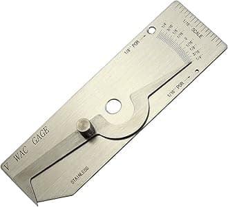RIVERWELD V-WAC Single Weld Gage Welding Inspection Thread Gauge Checks 1/4 Inch Undercuts Pits Crown Height Porosity Pits