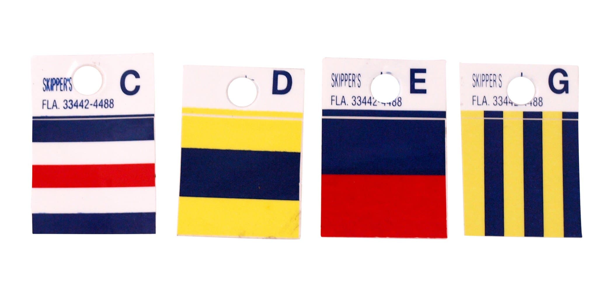 1" Mylar Code Flag Letters (A to Z) Decal, Sticker-NO Shipping Charges on Orders Over $5.00