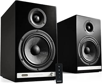 Audioengine HD6 Wireless Speakers with Bluetooth - 150W Powered Bookshelf Speakers with aptX-HD, 24 Bit DAC