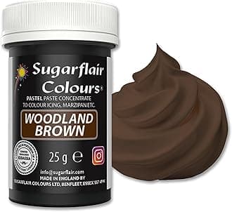 Sugarflair 5249 Paste Colours-Pastel Brown-25g, Woodland Brown