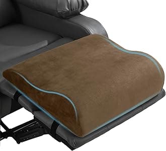 HOMBYS Extra Large Recliner Leg Pillow, Foam Foot Rest Cushion Wave Shape Recliner Footrest Extender, Multi Purpose Back & Lumbar Support Pillow for Bed, Sofa Couch, Coffee Color