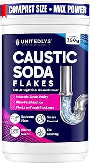 - Unitedlys® Caustic Soda Drainage Block Remover 350G | Fast-Acting, Non-Toxic & Odorless Drain Cleaner Powder | Caustic Soda for Drain Cleaning | Sink & Pipe Drainage Cleaner